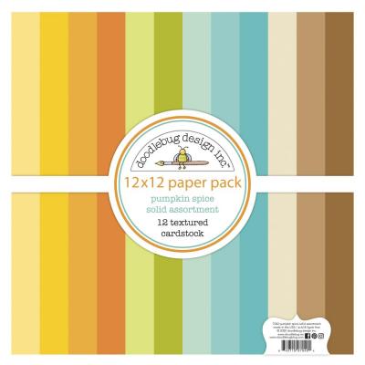 Doodlebug Pumpkin Spice Cardstock - Textured Cardstock Assortment Pack